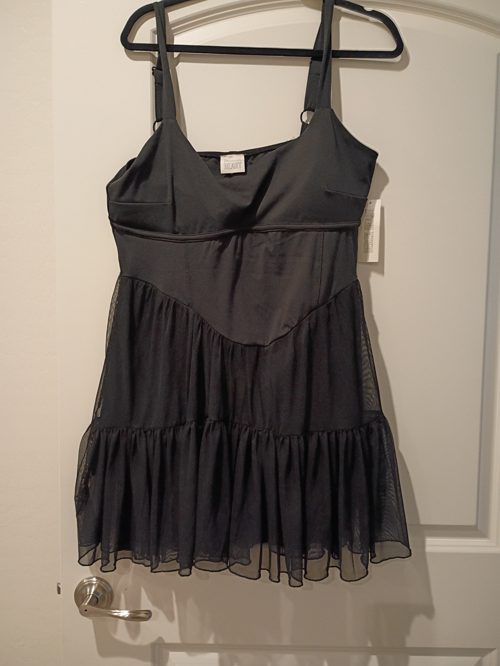 Derek Heart Black Tiered Midi Dress
